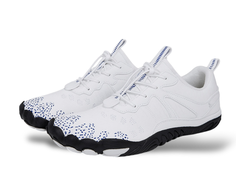 (1+1 GRATIS AKTION) AllWalker EXPERT PRO - Gesunde und Rutschfeste Barfußschuhe für den Sommer I Damen- und Herrenschuhe (WEISS)